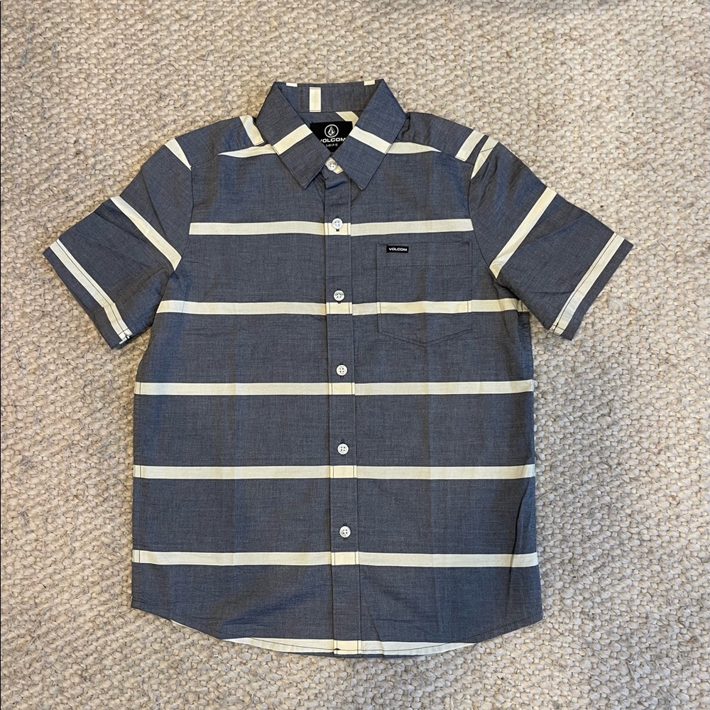Volcom Boys Youth Button Down Shirt (Size: Youth 8)